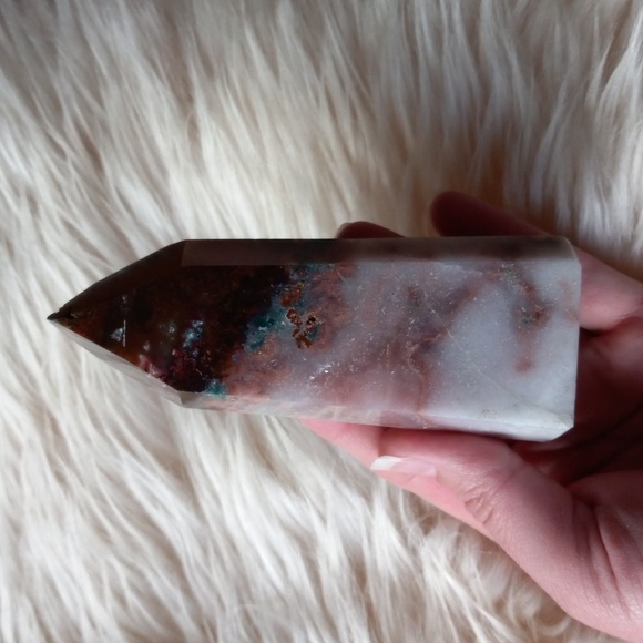 Pink Amethyst/Ocean Jasper Tower - Picture 2 of 8